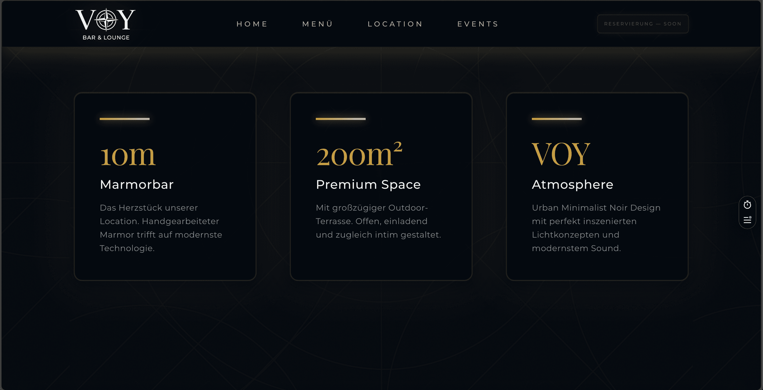 VOY Bar & Lounge – Website-Ansicht 3